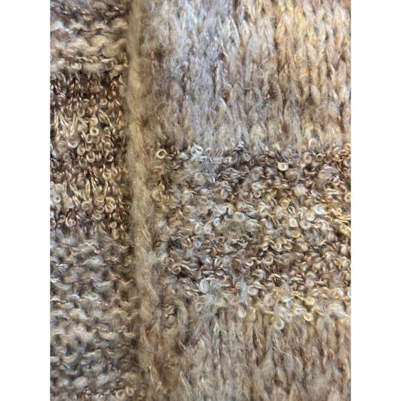 Vintage 80s Knit Cardigan The Broadway Made in Italy Wool Blend Ombre Women's L - Picture 5 of 8